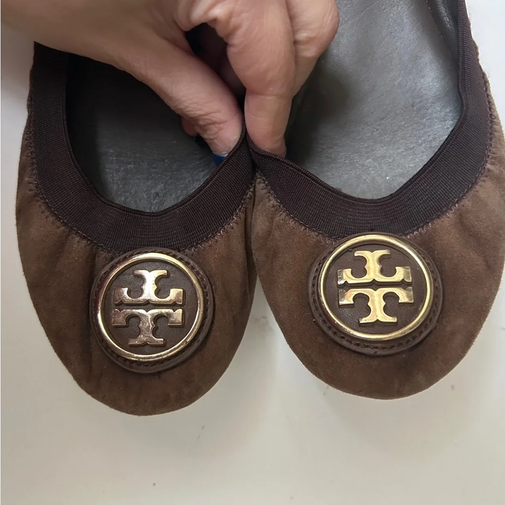 Tory Burch Leather Caroline Ballet Flats
